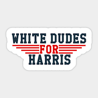 White-Dudes-For-Harris Sticker